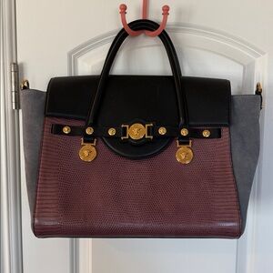 Authentic Versace Medusa Tribute Top Handle Satchel – Made in Italy